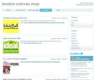 View London Canvas Map